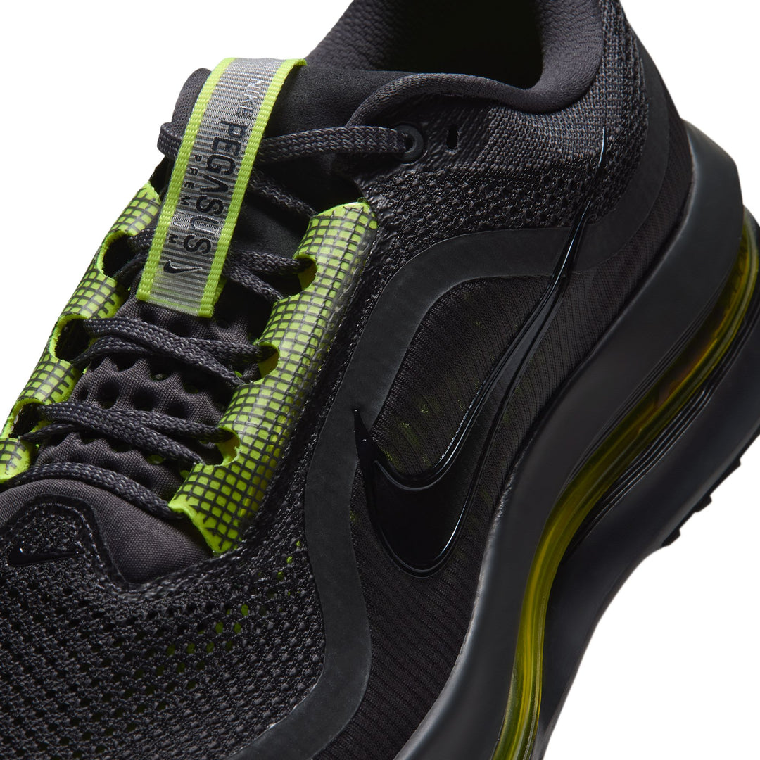 Nike Mens Pegasus Premium - Dark Shadow/Black/Lemon Venom/White - Neutral - HO26