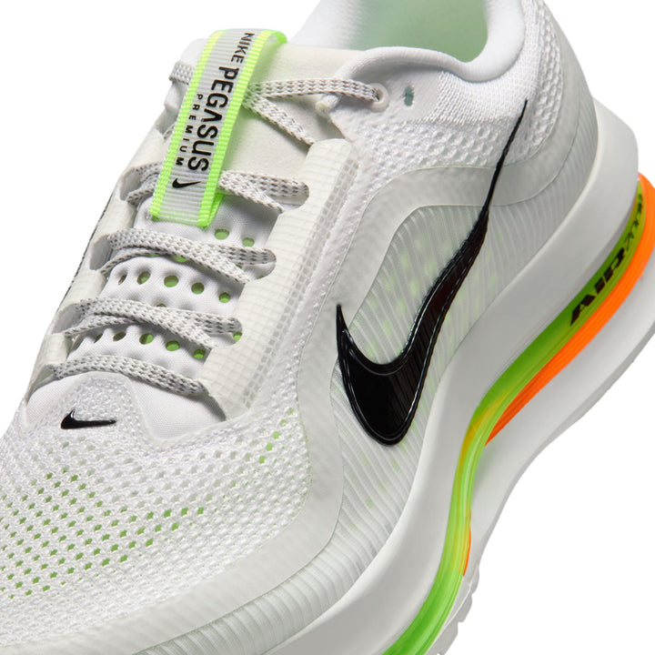 Nike Mens Pegasus Premium - White/Black/Off White/Volt - Neutral - SP26