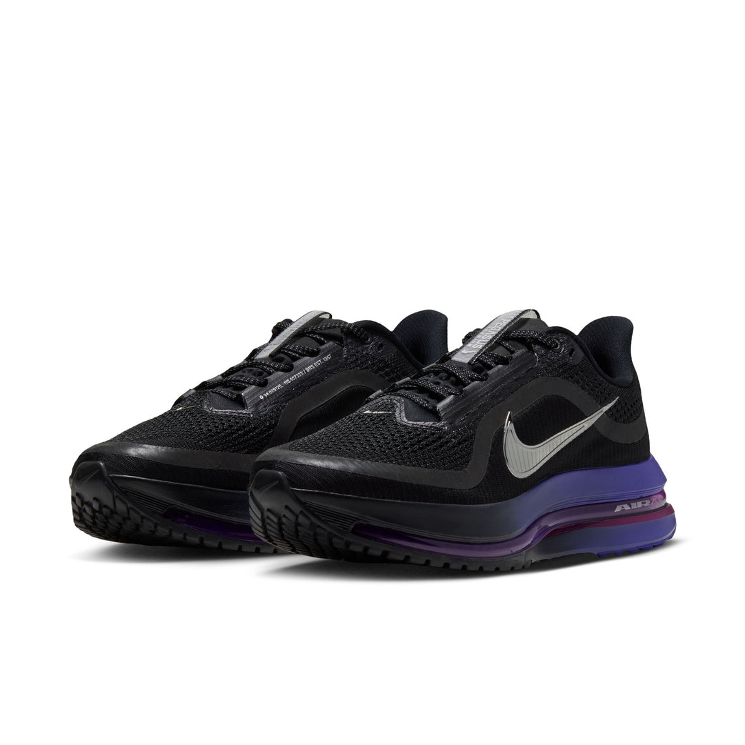 Nike Womens Pegasus Premium - Black/Metallic Silver/Dark Concord - Neutral - HO26