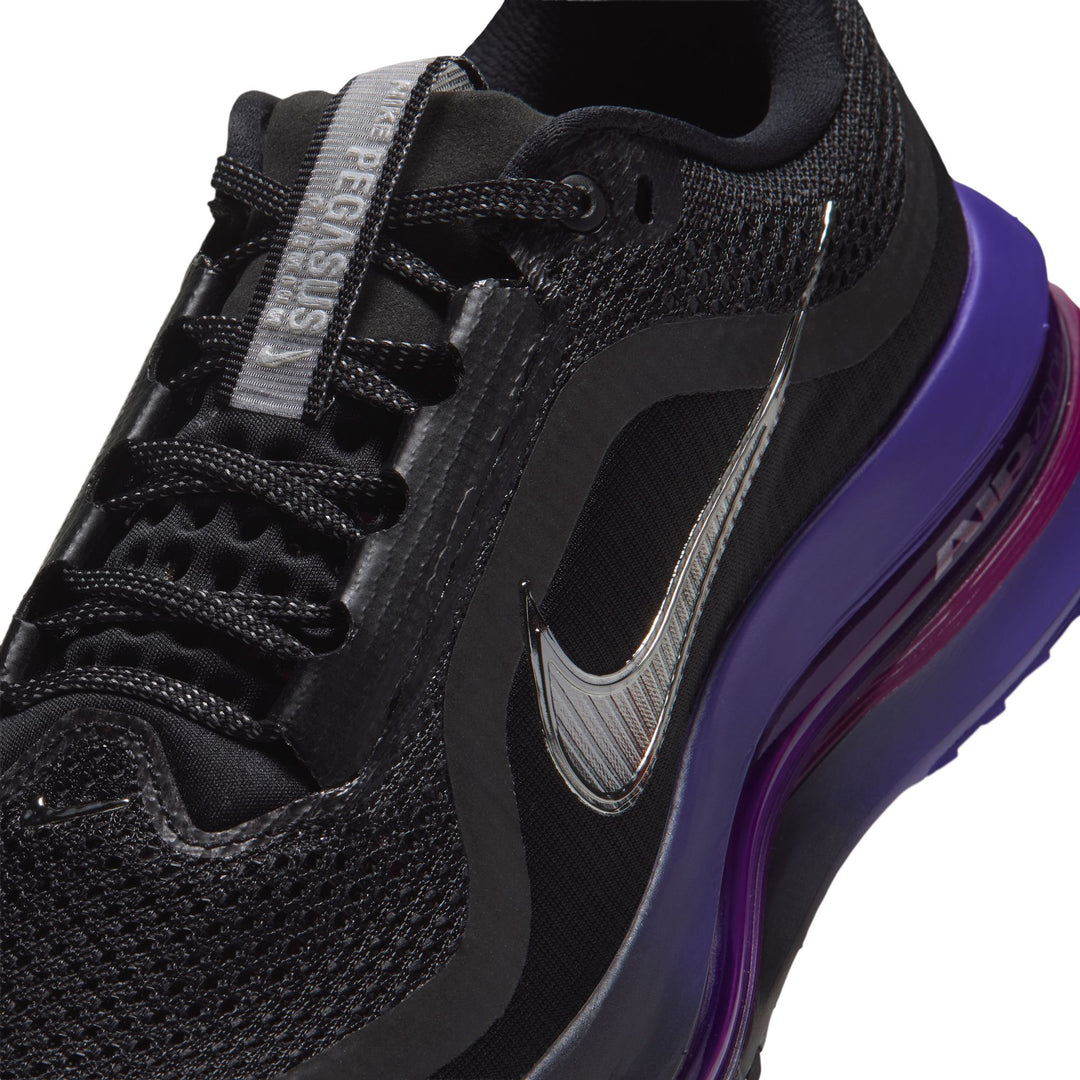 Nike Womens Pegasus Premium - Black/Metallic Silver/Dark Concord - Neutral - HO26