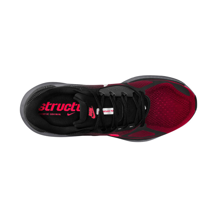 Nike Mens Structure Plus - Black/Bright Crimson/University Red - Stability - FA26