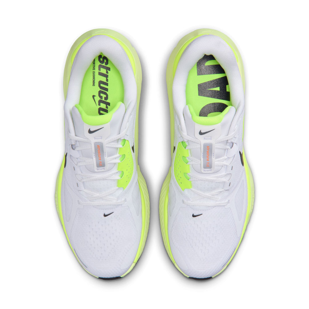 Nike Mens Structure Plus - White/Black/Pure Platinum/Volt - Stability - SP26