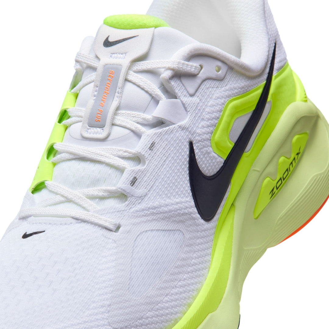 Nike Mens Structure Plus - White/Black/Pure Platinum/Volt - Stability - SP26