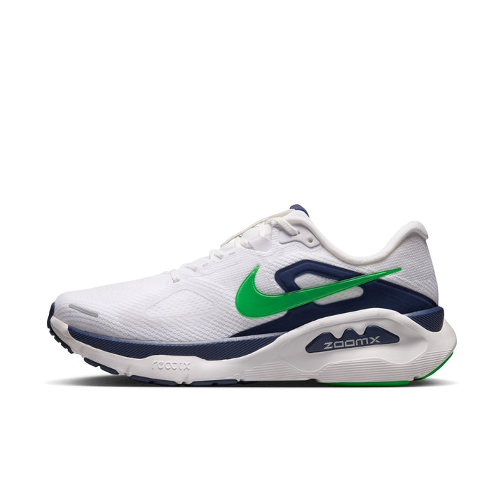 Nike Mens Structure Plus - White/Green Spark/Midnight Navy - Stability - SU26