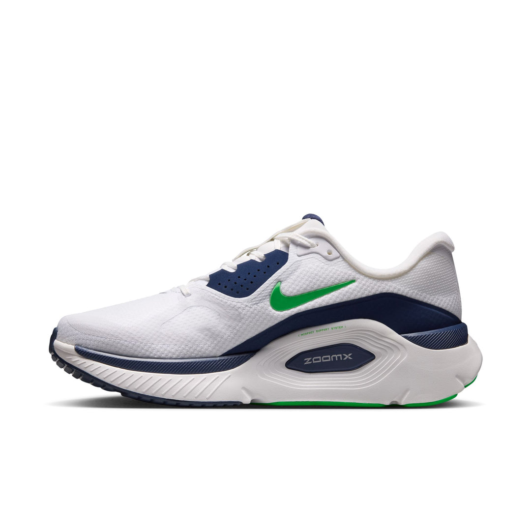 Nike Mens Structure Plus - White/Green Spark/Midnight Navy - Stability - SU26