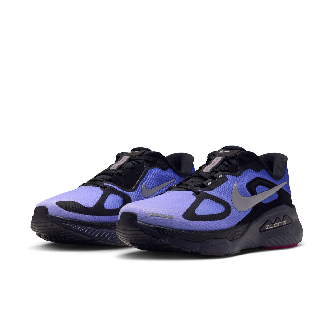 Nike Womens Structure Plus - Black/Metallic Silver/Persian Violet - Stability - HO26