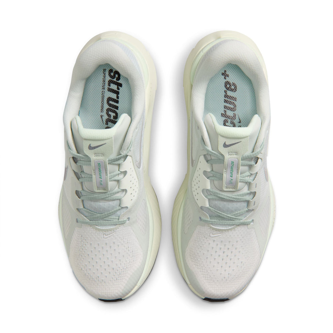 Nike Womens Structure Plus - Light Silver/Metallic Silver - Stability - SU26