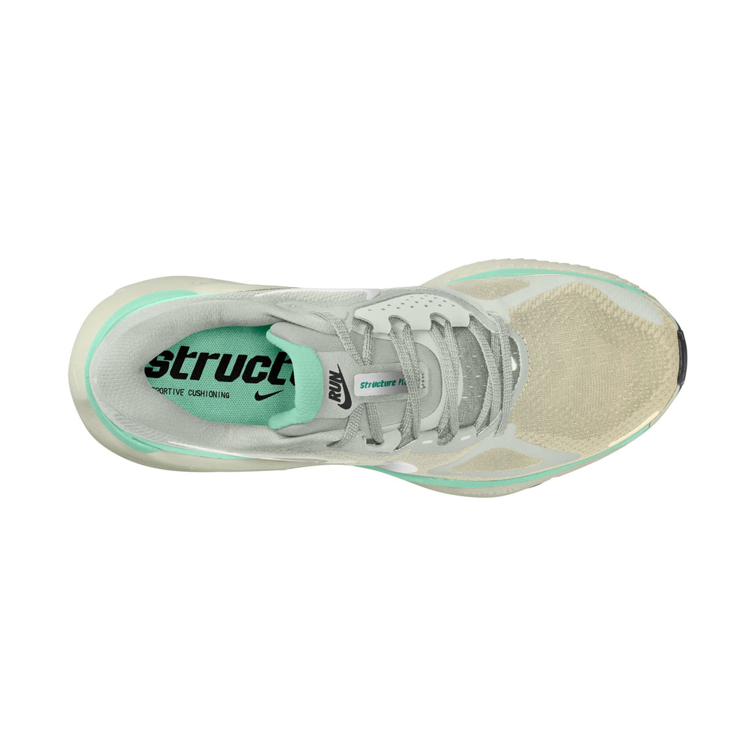Nike Womens Structure Plus - Light Silver/Metallic Silver - Stability - SU26