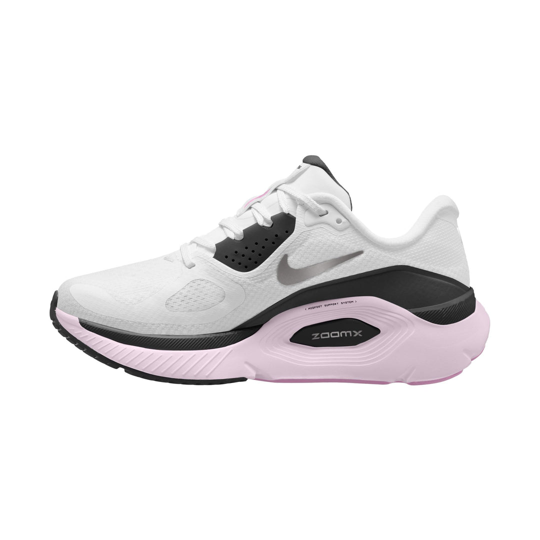 Nike Womens Structure Plus - White/Metallic Silver/Black - Stability - FA26