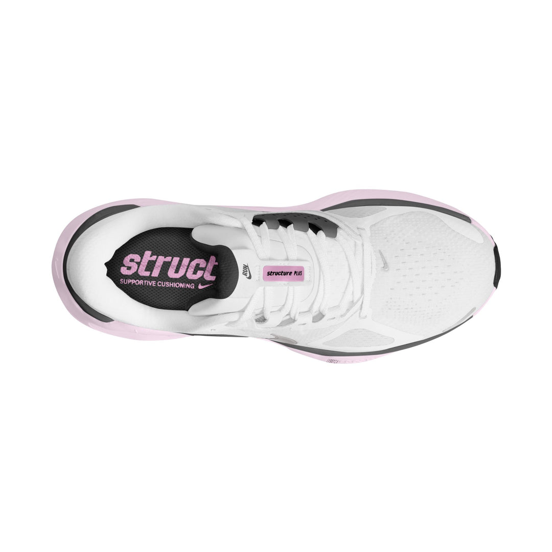 Nike Womens Structure Plus - White/Metallic Silver/Black - Stability - FA26
