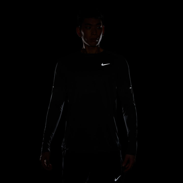 Nike Mens Dri-FIT Stride L/S Top - Black/Reflective Silver