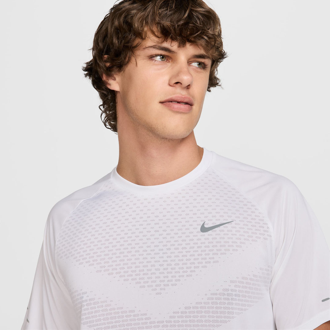 Nike Mens Dri-FIT ADV Short Sleeve Stride Tee - White/Reflective Silver - SP26