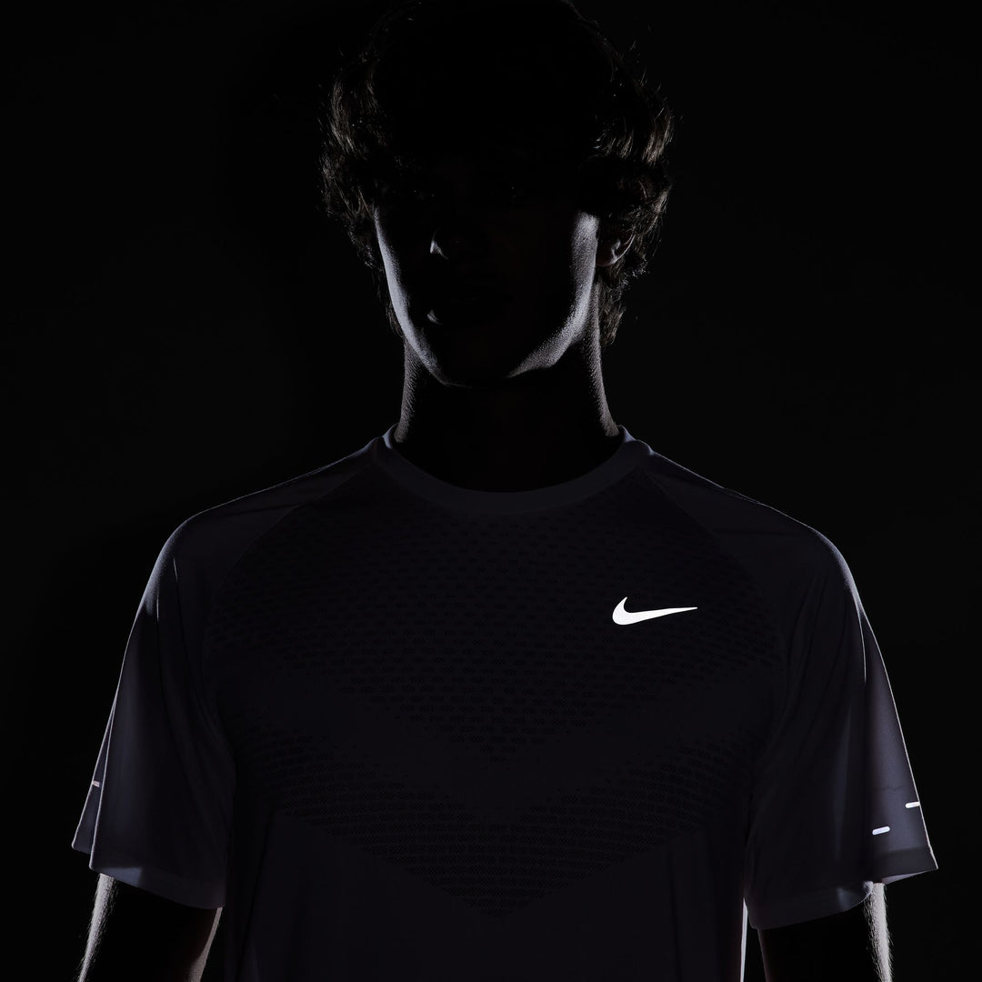 Nike Mens Dri-FIT ADV Short Sleeve Stride Tee - White/Reflective Silver - SP26