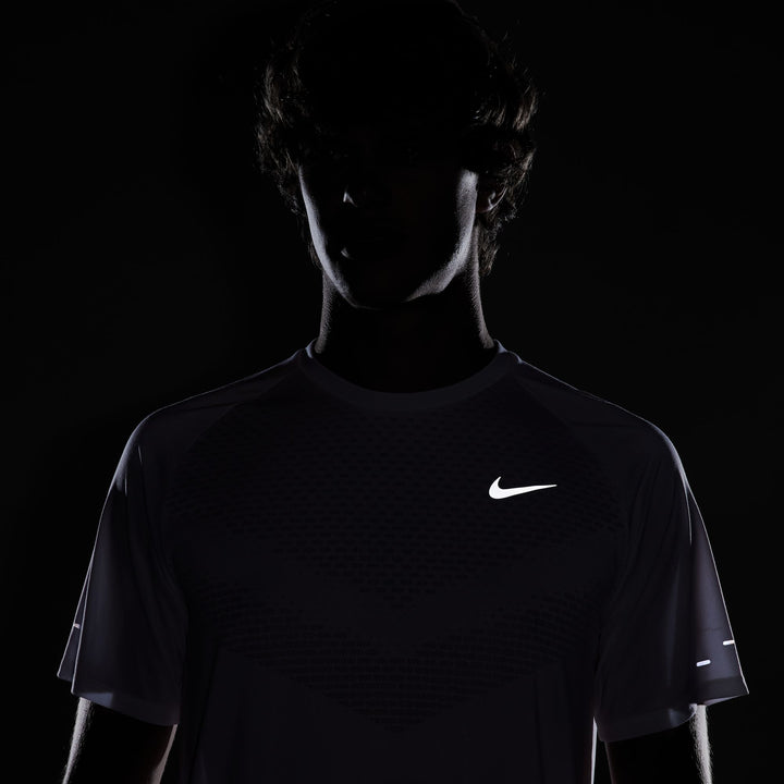 Nike Mens Dri-FIT ADV Short Sleeve Stride Tee - White/Reflective Silver - SP26