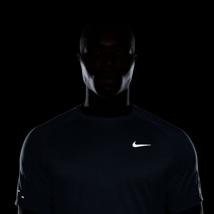 Nike Hommes Dri-FIT ADV T-shirt à manches courtes Stride - Bleu Armoury Clair/Argent Réfléchissant