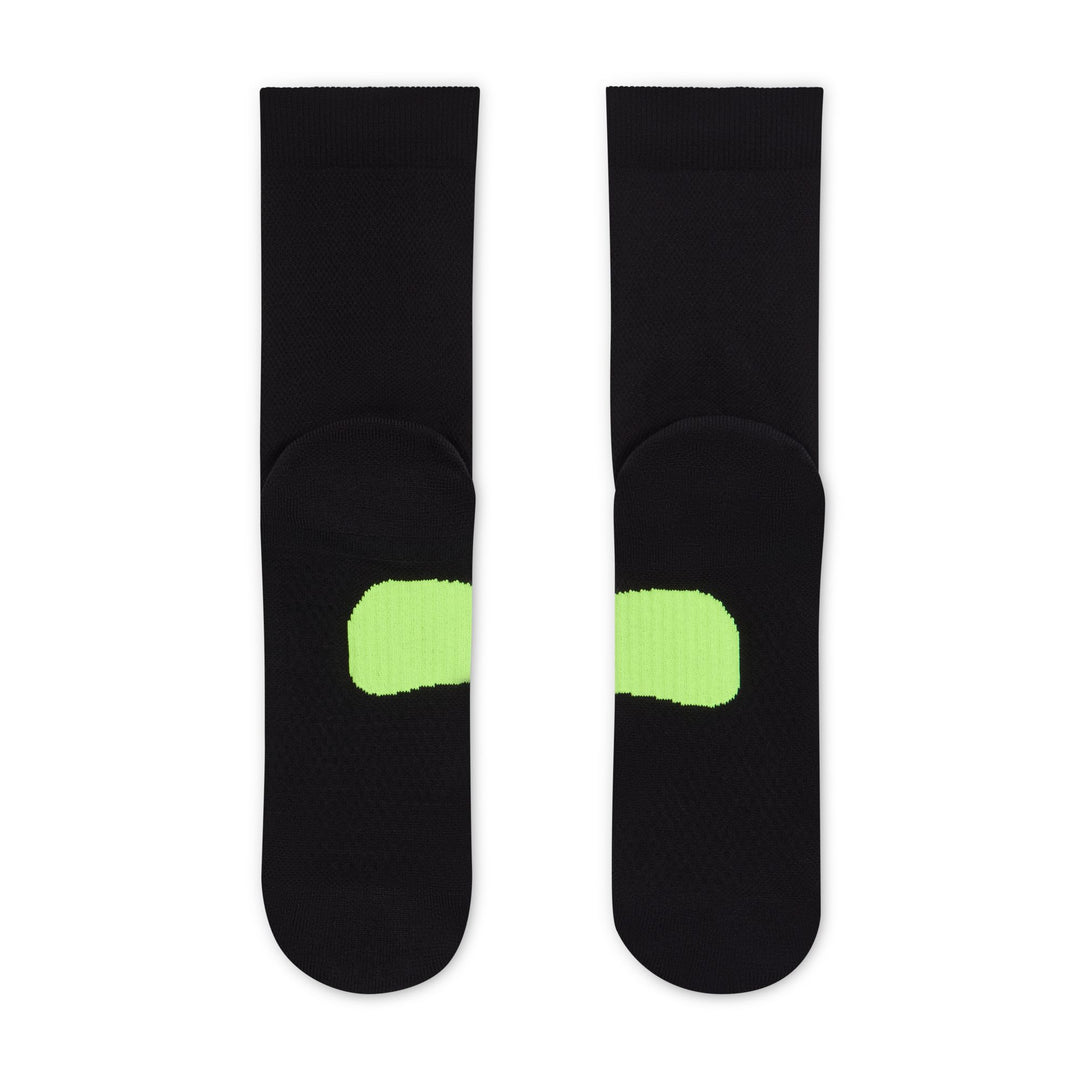 Nike Running Midweight Crew Socks - Black/Volt/White