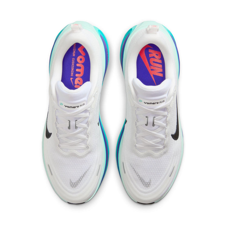 Nike Mens Vomero Plus - White/Black/Bright Concord/Hyper Turquoise - Neutral - HO25