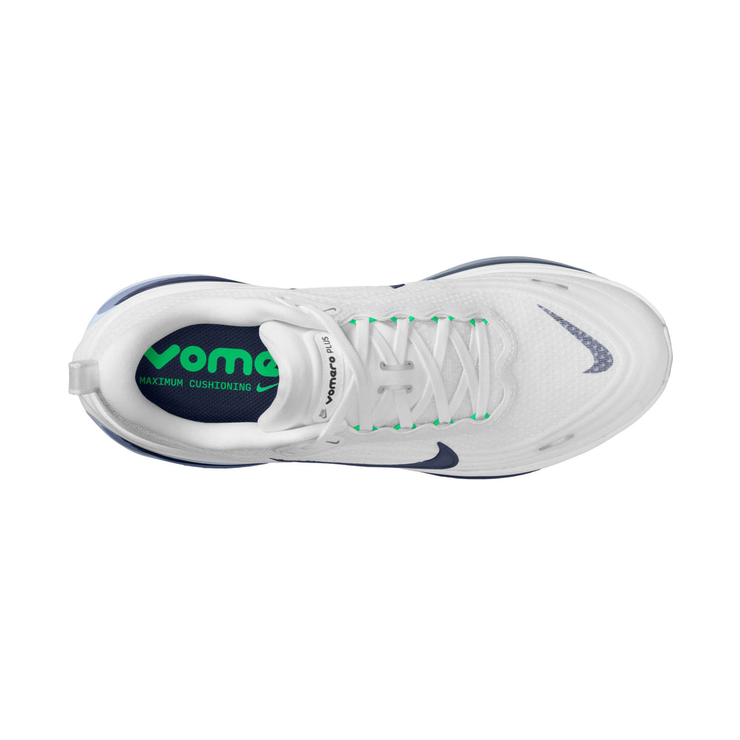 Nike Mens Vomero Plus - White/Midnight Navy/Green Spark - Neutral - FA26