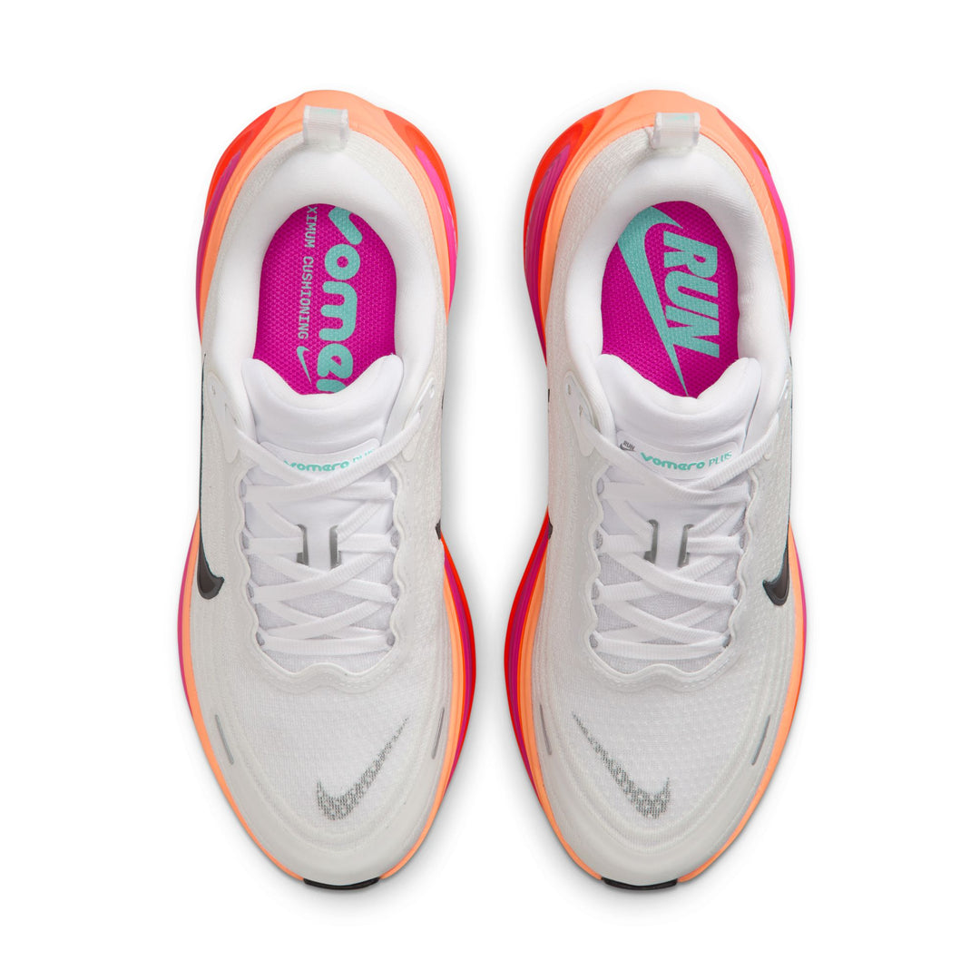 Nike Womens Vomero Plus - White/Black/Fire Pink/Hyper Crimson - Neutral - HO25