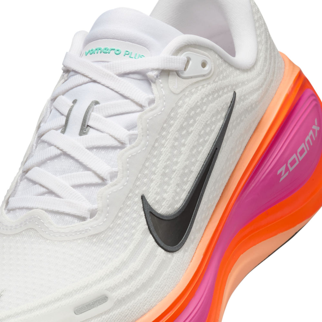 Nike Womens Vomero Plus - White/Black/Fire Pink/Hyper Crimson - Neutral - HO25