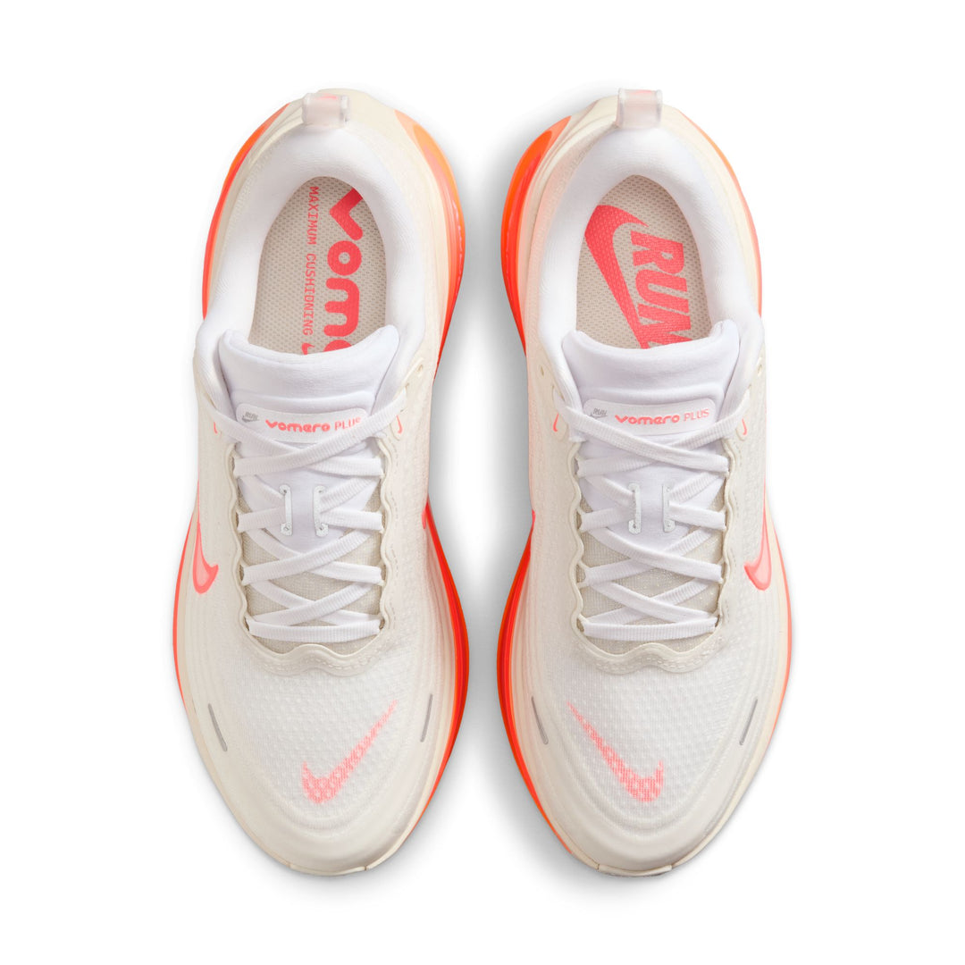 Nike Womens Vomero Plus - Sail/Hot Lava/White/Orange Pulse - Neutral - HO25