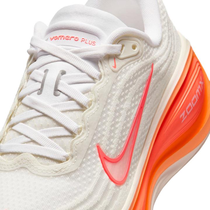 Nike Womens Vomero Plus - Sail/Hot Lava/White/Orange Pulse - Neutral - HO25