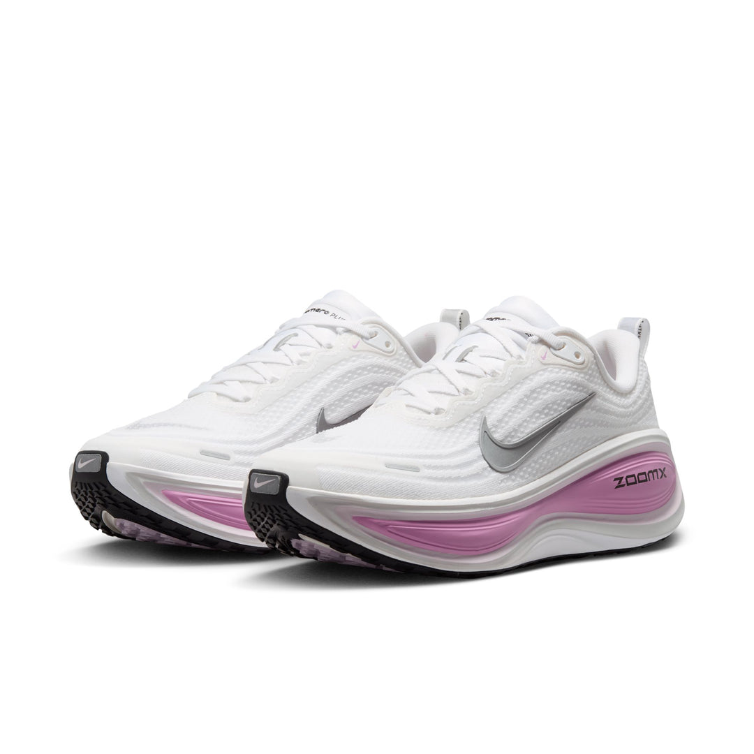 Nike Womens Vomero Plus - White/Metallic Silver/Bleached Lilac - Neutral - SU26