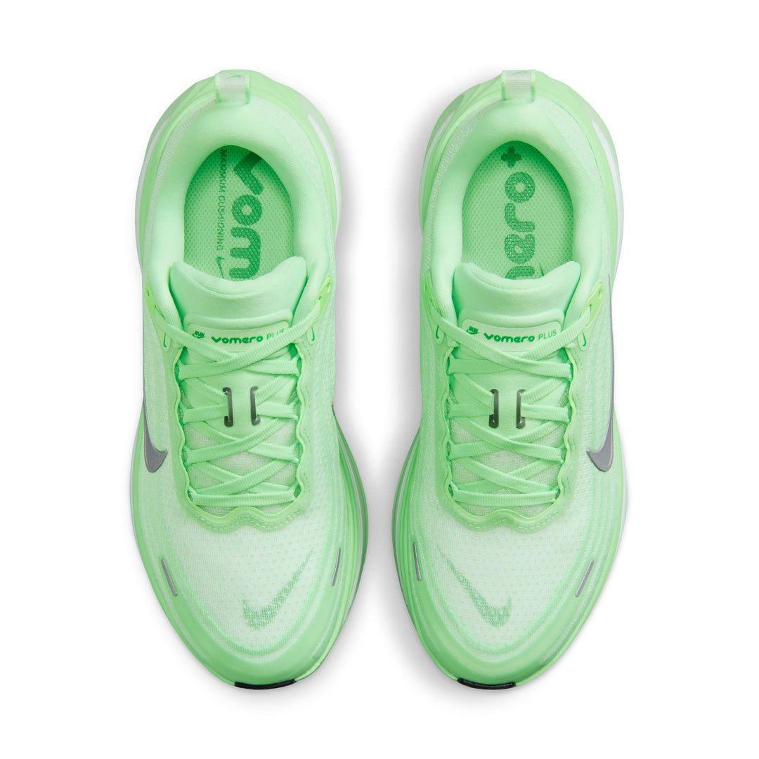 Nike Womens Vomero Plus - White/Metallic Silver/Illusion Green - Neutral - FA26