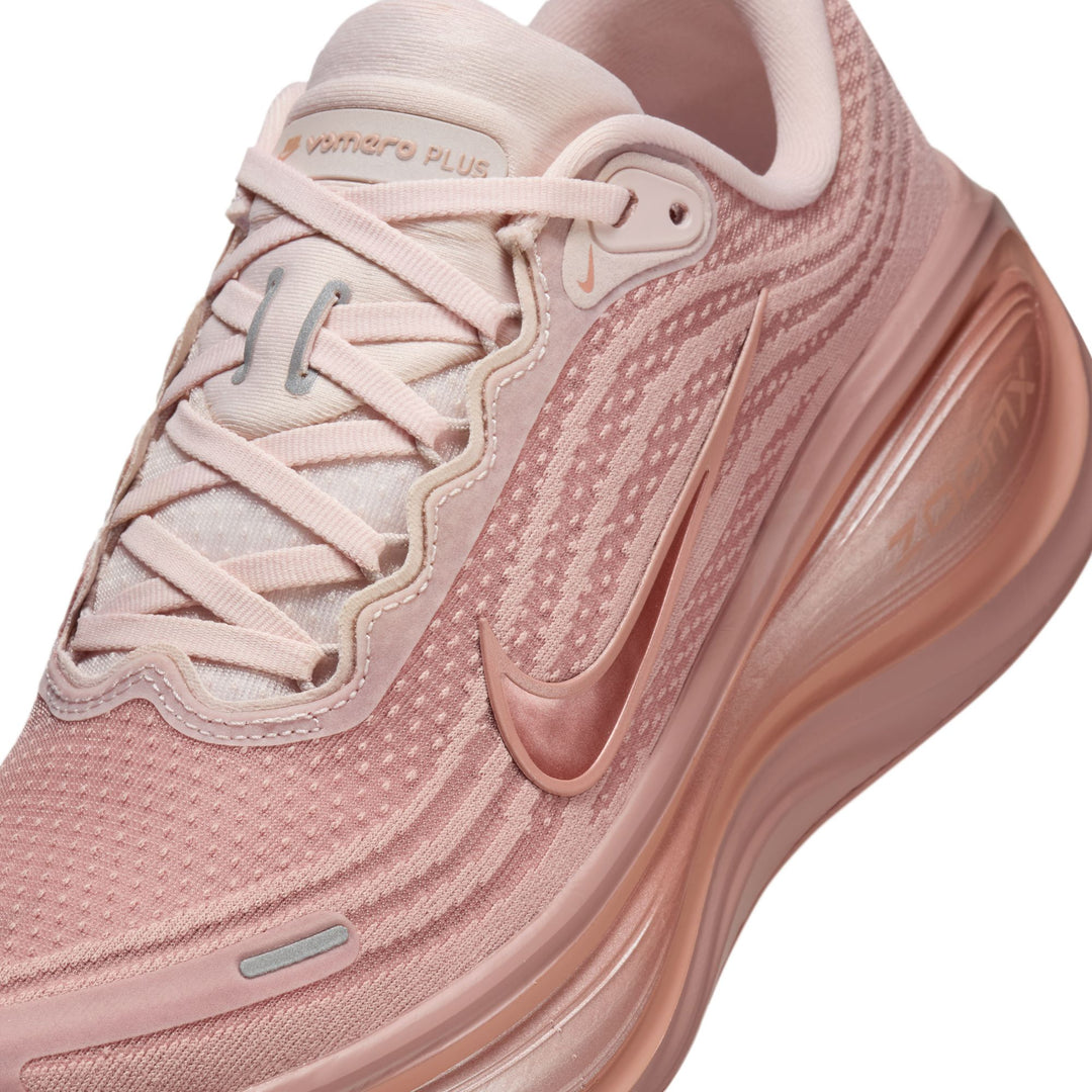 Nike Womens Vomero Plus - Particle Pink/Metallic Rose Gold/Silt Red - Neutral - AW25
