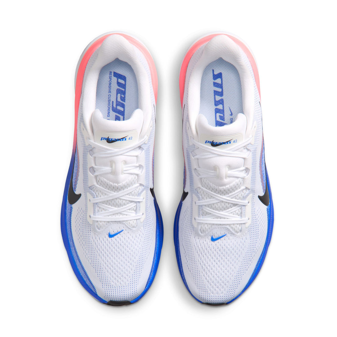 Nike Mens Pegasus 42 - White/Black/Racer Blue/Atomic Pink - Neutral - FA26
