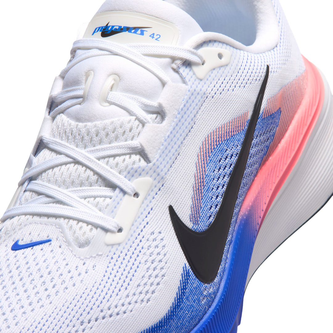 Nike Mens Pegasus 42 - White/Black/Racer Blue/Atomic Pink - Neutral - FA26