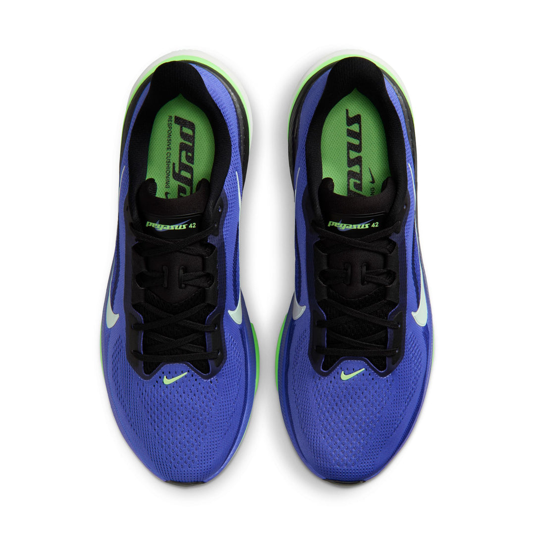 Nike Herren Pegasus 42 – Saphir/Summit White/Lapis/Lime Blast – Neutral – SU26