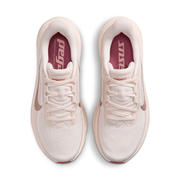 Nike Womens Pegasus 42 - Phantom/MTLC Gold Grain/Chalk Sail - Neutral - FA26