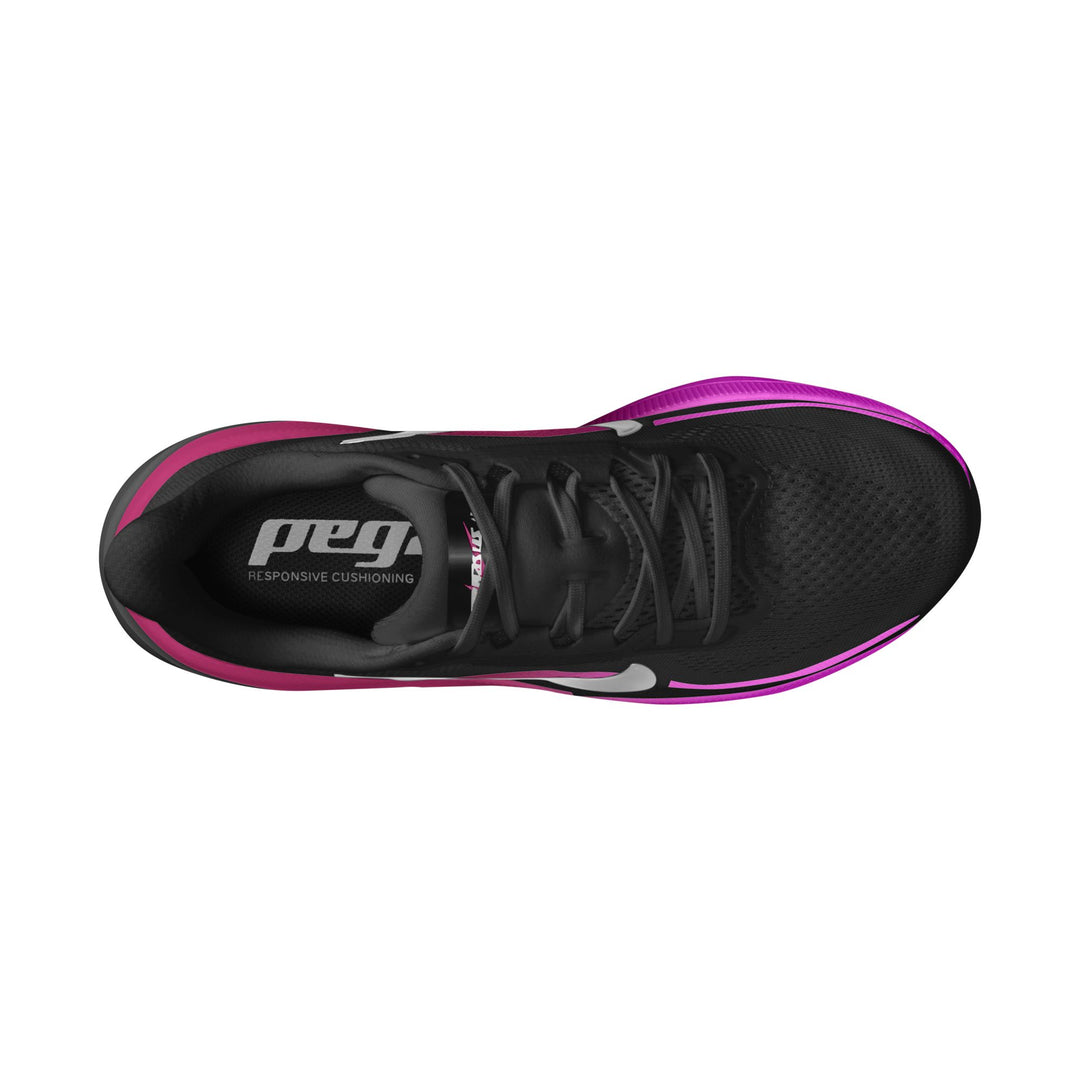 Nike Womens Pegasus 42 -  Black/Metallic Silver/Vivid Purple - Neutral - HO26