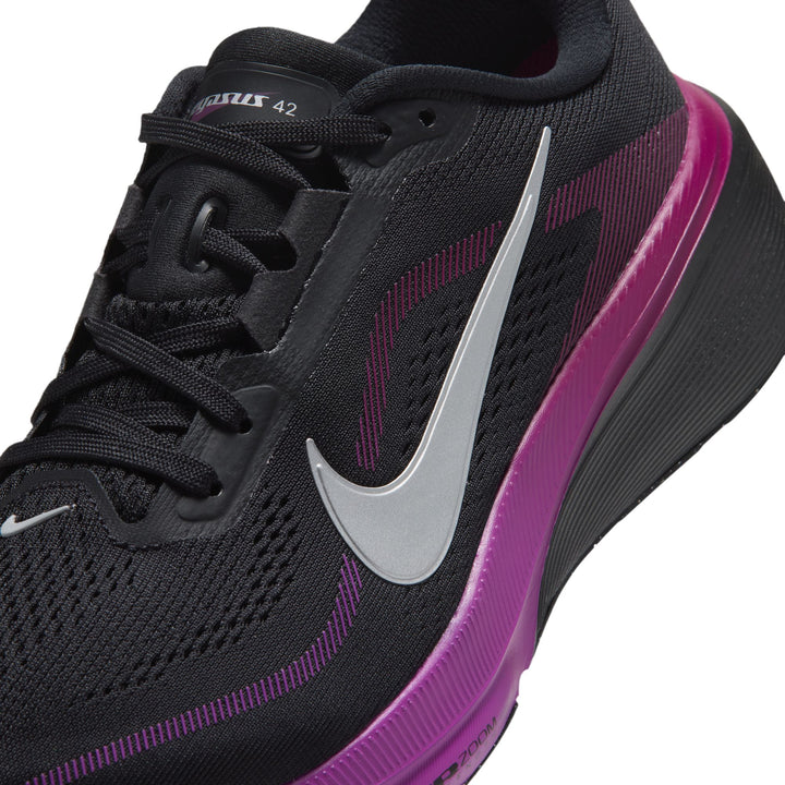 Nike Womens Pegasus 42 -  Black/Metallic Silver/Vivid Purple - Neutral - HO26