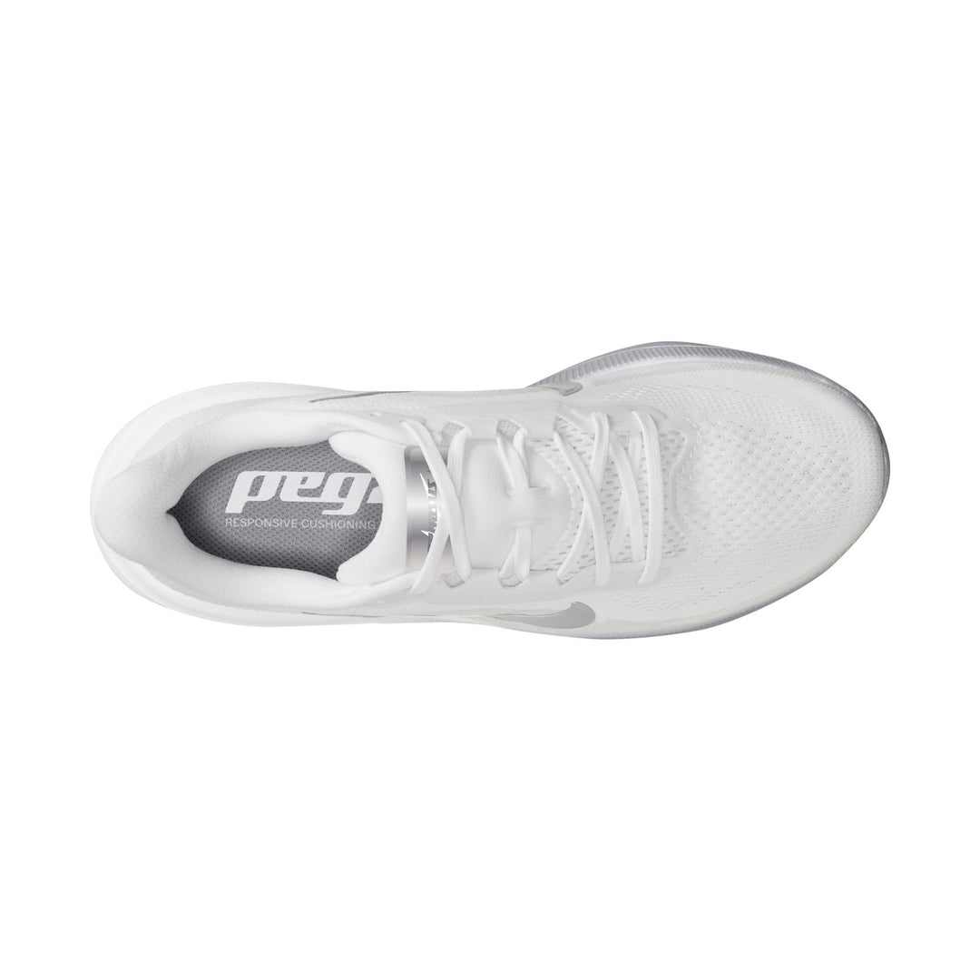 Nike Damen Pegasus 42 – Weiß/Metallic-Silber/Wolfsgrau – Neutral – SU26