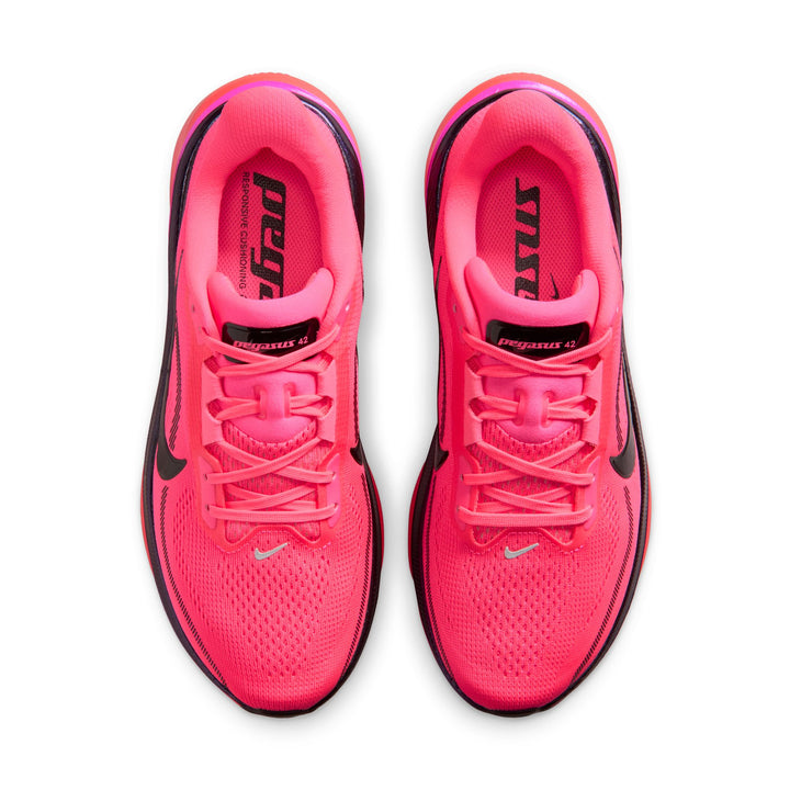 Nike Womens Pegasus 42 -  Hyper Pink/Black/Laser Crimson - Neutral - FA26