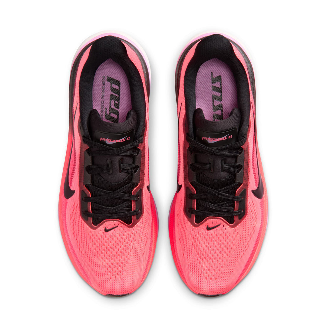 Nike Femme Pegasus 42 - Lava Glow/Noir/Flash Crimson/Light Magenta - Neutre - SU26
