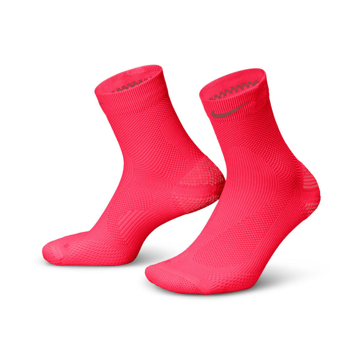 Nike Running Lightweight Micro Crew Socks - Laser Crimson/Light Crimson/Pink Smoke