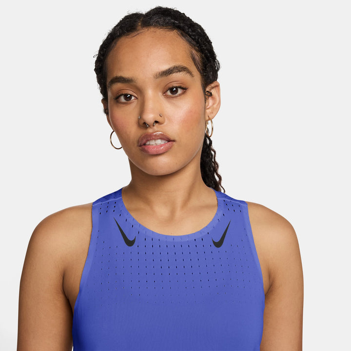 Nike Damen Dri-FIT ADV Aeroswift Singlet – Saphir/Schwarz