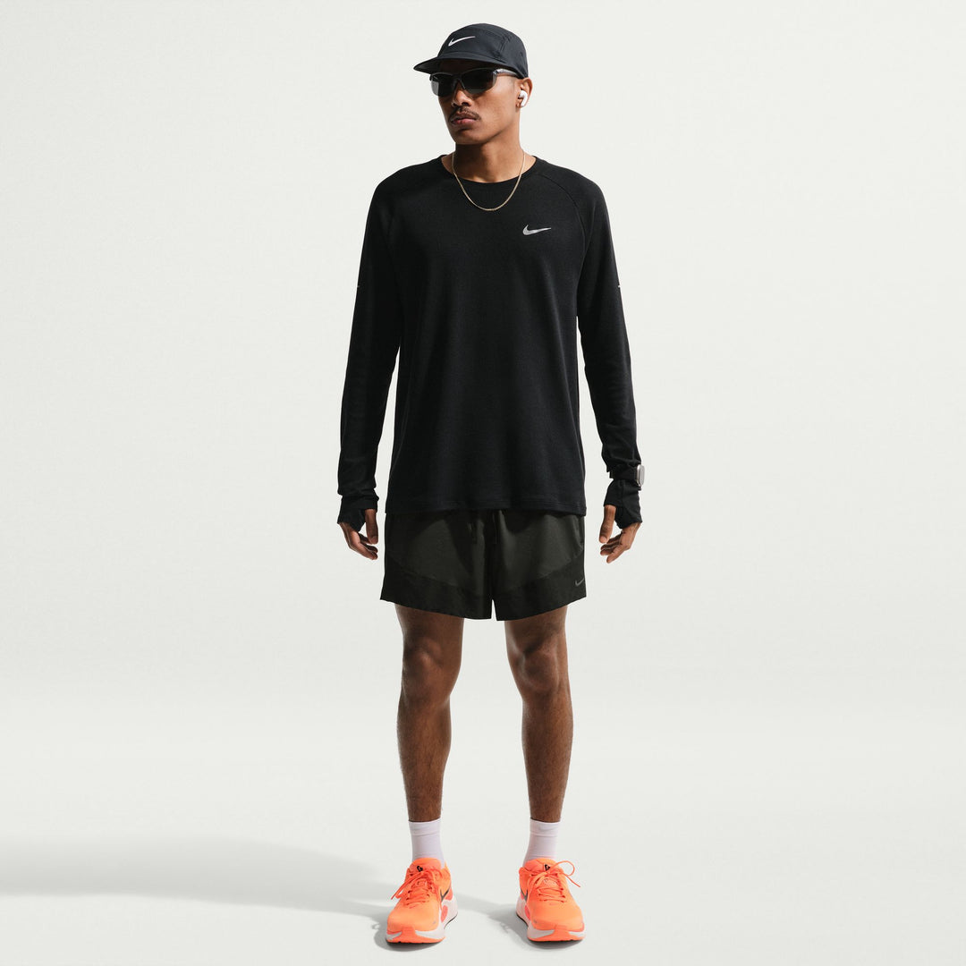 Nike Mens Dri-FIT 5" Brief-Lined Stride Plus Short - Off Noir/Black/Black/Reflective Black - SP26