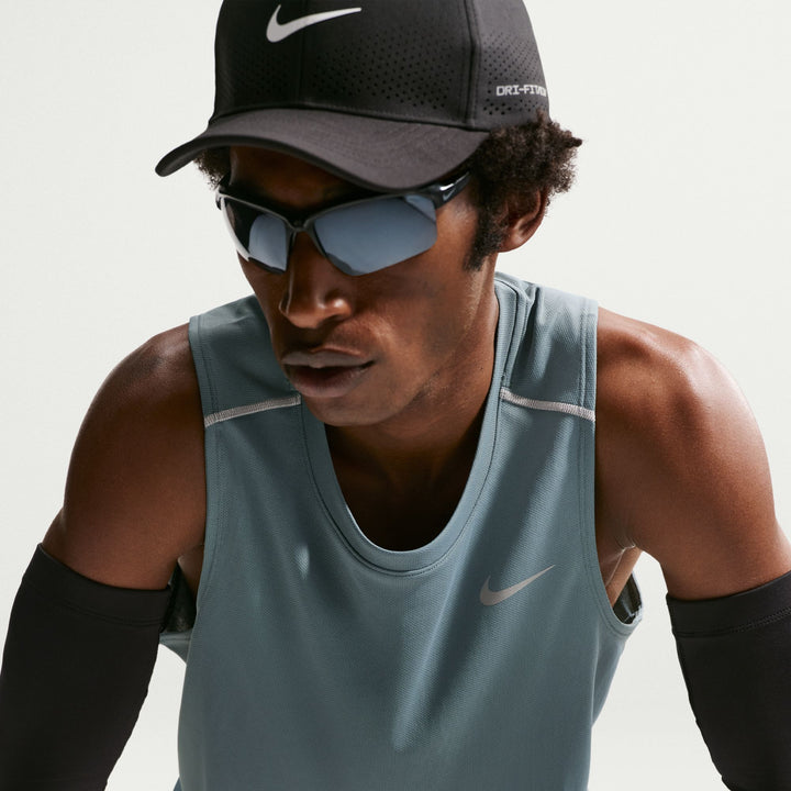 Nike Mens Dri-FIT Miler Tank - Mineral Slate/Reflective Silver