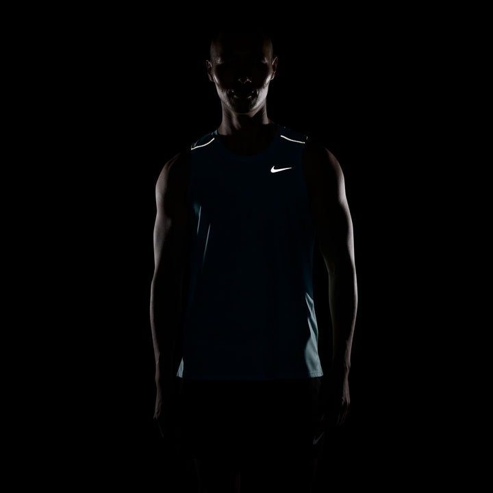 Nike Mens Dri-FIT Miler Tank - Mineral Slate/Reflective Silver
