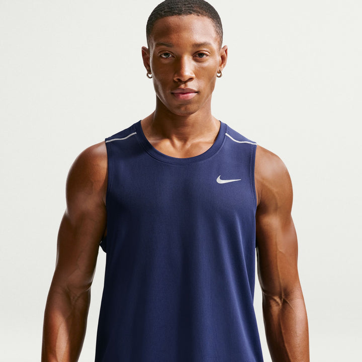 Nike Mens Dri-FIT Miler Tank - Midnight Navy/Reflective Silver - SP26