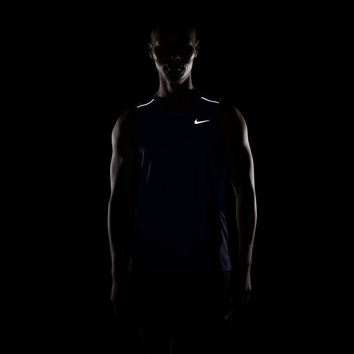 Nike Mens Dri-FIT Miler Tank - Midnight Navy/Reflective Silver - SP26