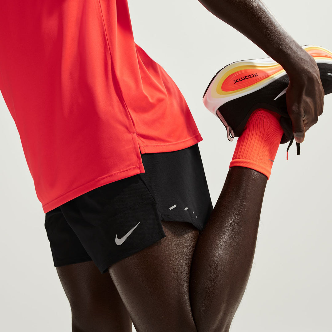 Short Nike Dri-FIT 5" pour hommes - Noir/Argent réfléchissant - HO25