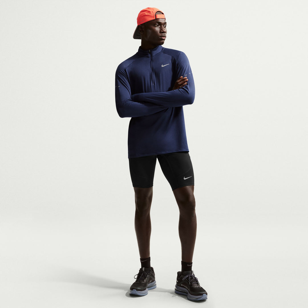 Nike Mens Dri-FIT 1/2 Length Stride Tights - Black/Reflective Silver