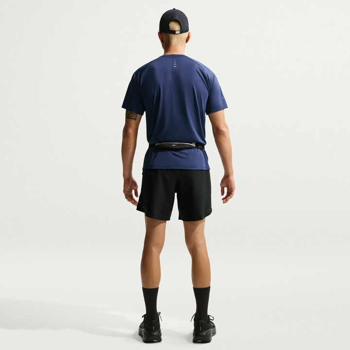 Nike Herren Dri-FIT 7" Brief-Lined Stride Short - Schwarz/Reflektierendes Silber