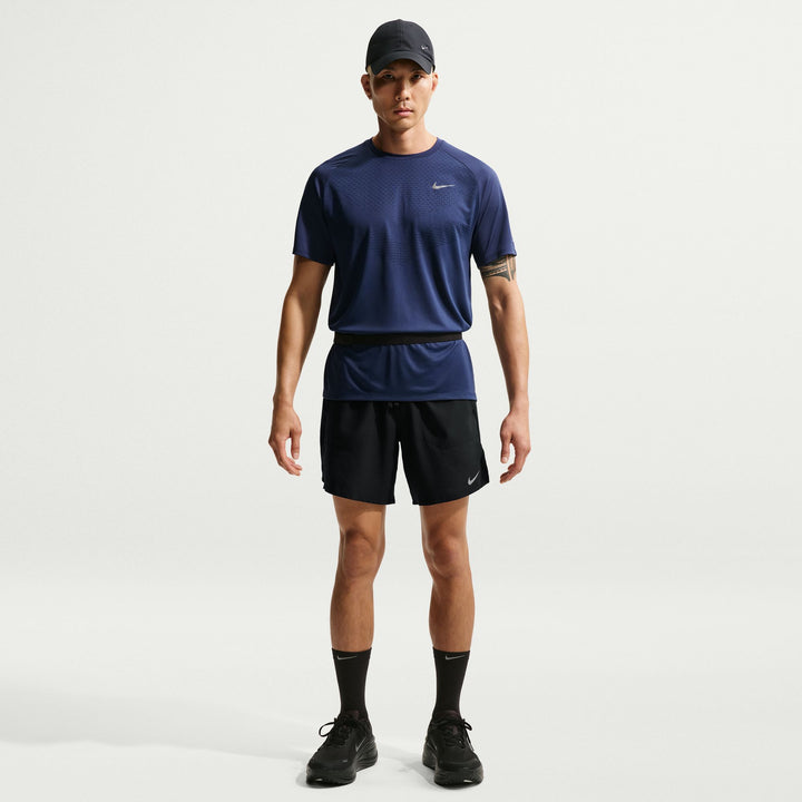 Nike Herren Dri-FIT 7" Brief-Lined Stride Short - Schwarz/Reflektierendes Silber