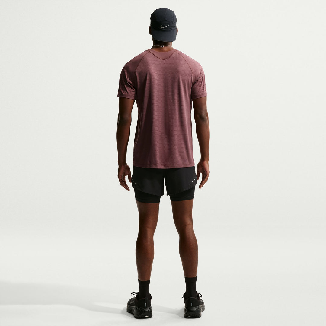 Short Nike Dri-FIT 5" Hybrid Stride pour hommes - Noir/Argent réfléchissant